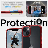 Spigen iPhone 14 Plus Deksel Ultra Hybrid Red Crystal