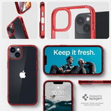 Spigen iPhone 14 Plus Deksel Ultra Hybrid Red Crystal