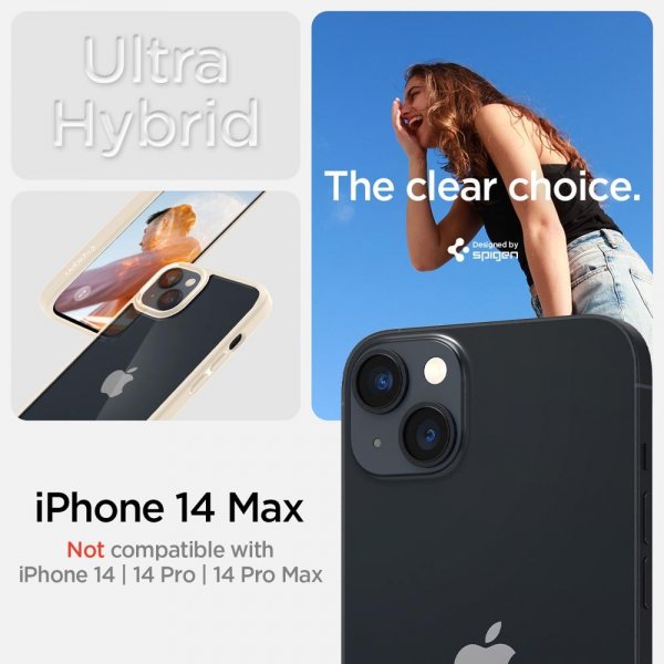 Spigen iPhone 14 Plus Deksel Ultra Hybrid Sand Beige