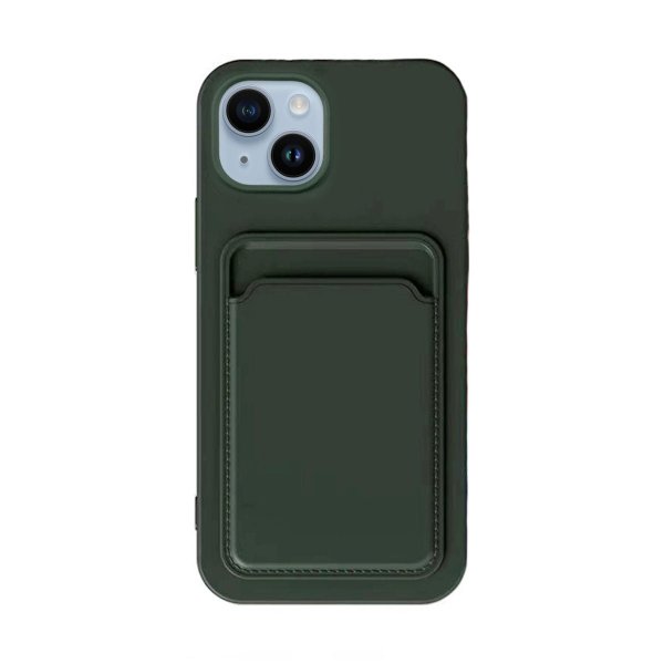 iPhone 14 Deksel Kortholder Grønn