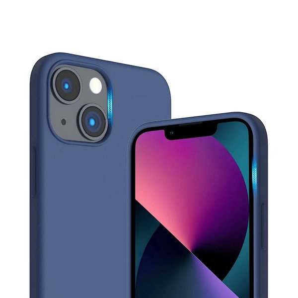 Rvelon iPhone 14 Deksel Silikon Blå