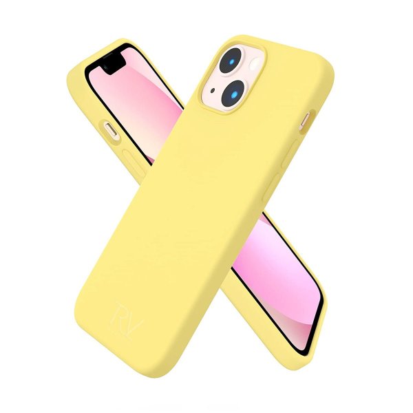 Rvelon iPhone 14 Deksel Silikon Gul