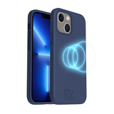 Rvelon iPhone 14 Deksel Silikon MagSafe Blå