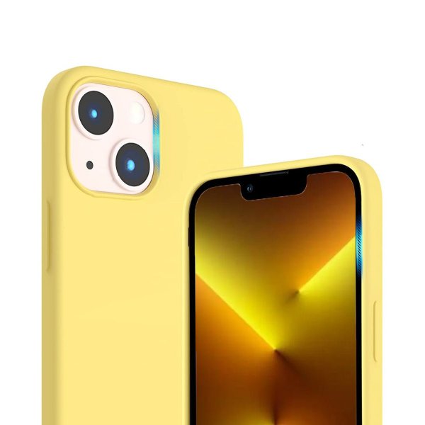 Rvelon iPhone 14 Deksel Silikon MagSafe Gul