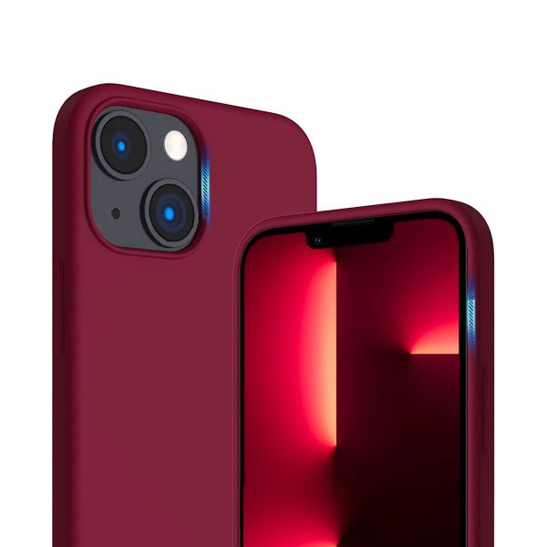 Rvelon iPhone 14 Deksel Silikon MagSafe Rød