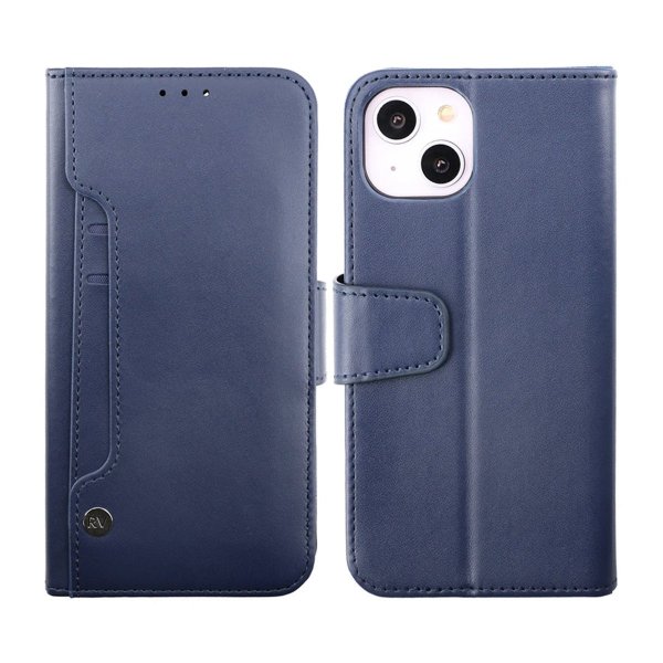 Rvelon iPhone 14 Etui Utbrettbar Kortlomme Blå