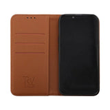 Rvelon iPhone 14 Etui Utbrettbar Kortlomme Brun