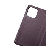 Rvelon iPhone 14 Etui Ekte skinn Kortlommer Lilla