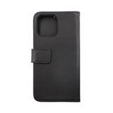 Rvelon iPhone 14 Etui Ekte skinn Kortlommer Svart