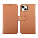 Rvelon iPhone 14 Etui Detachable Wallet Case Brun