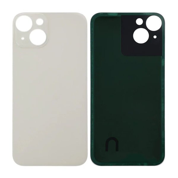 iPhone 14 Plus Bakside glass med selvklebende teip - Hvit