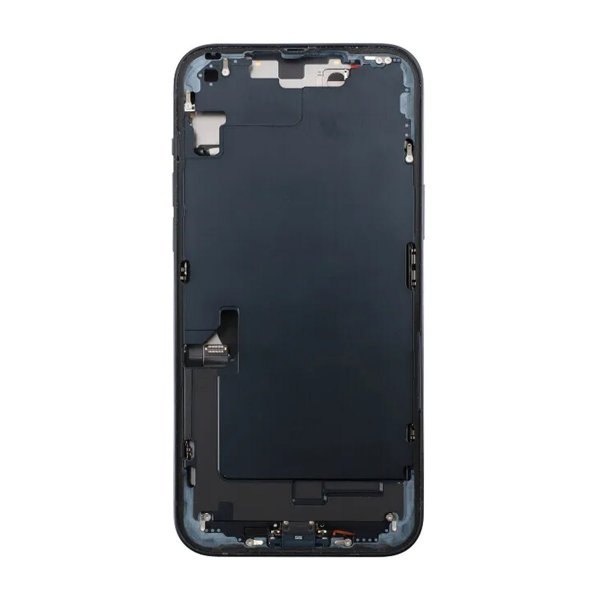 iPhone 14 Plus bakside med komplett ramme - svart