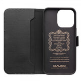 Qialino iPhone 14 Plus Etui Svart