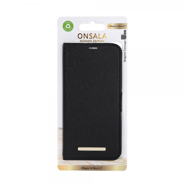 Onsala iPhone 14 Plus Etui Fashion Edition Avtakbart Deksel Midnight Black
