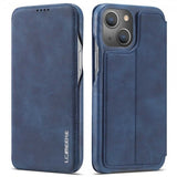 Lc.Imeeke iPhone 14 Plus Etui Flip Blå