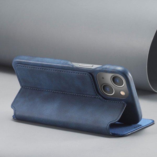 Lc.Imeeke iPhone 14 Plus Etui Flip Blå