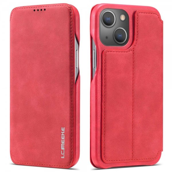 Lc.Imeeke iPhone 14 Plus Etui Flip Rød