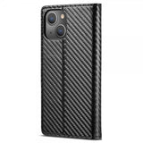 Lc.Imeeke iPhone 14 Plus Etui Karbonfibertekstur Rød Stripe Vertical