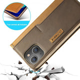 Lc.Imeeke iPhone 14 Plus Etui Kortlomme Utside Brun