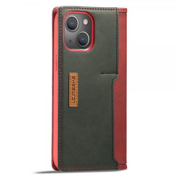 Lc.Imeeke iPhone 14 Plus Etui Kortlomme Utside Rød