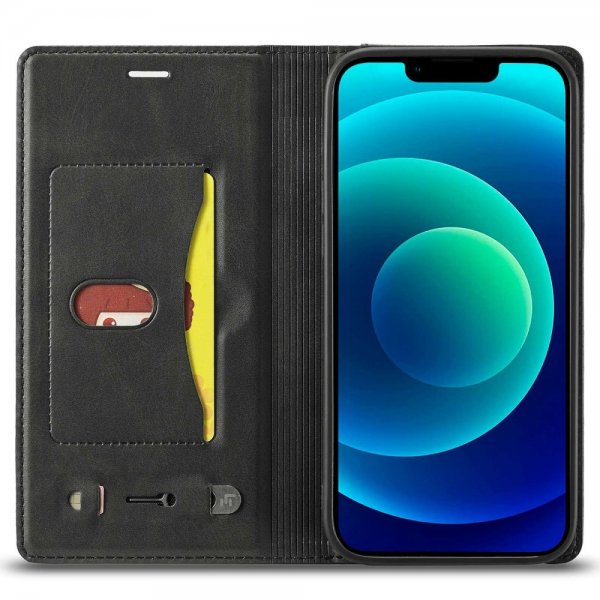 Lc.Imeeke iPhone 14 Plus Etui Kortlomme Utside Svart