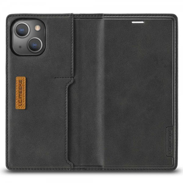 Lc.Imeeke iPhone 14 Plus Etui Kortlomme Utside Svart