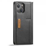 Lc.Imeeke iPhone 14 Plus Etui Kortlomme Utside Svart