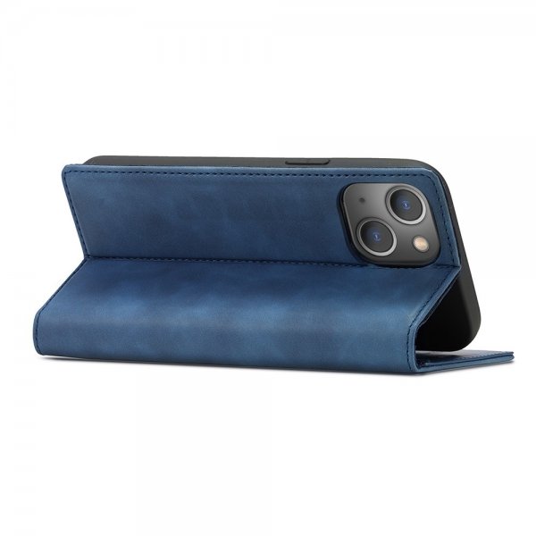 Lc.Imeeke iPhone 14 Plus Etui med Kortlomme flipp Blå