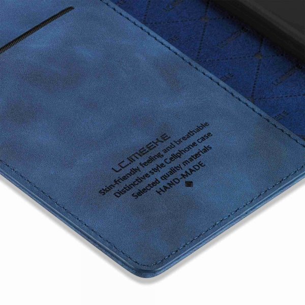 Lc.Imeeke iPhone 14 Plus Etui med Kortlomme flipp Blå