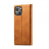 Lc.Imeeke iPhone 14 Plus Etui med Kortlomme flipp Brun