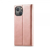 Lc.Imeeke iPhone 14 Plus Etui med Kortlomme flipp Rosegull