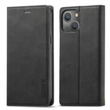 Lc.Imeeke iPhone 14 Plus Etui med Kortlomme flipp Svart