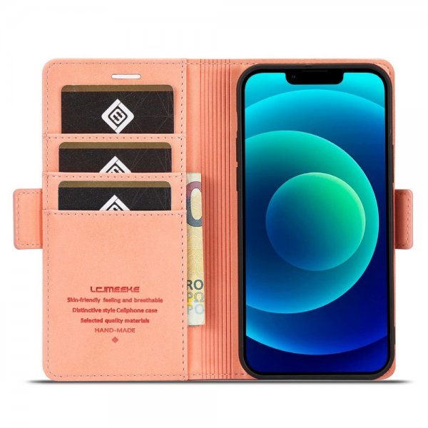 Lc.Imeeke iPhone 14 Plus Etui med Kortlomme Rosa