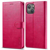 Lc.Imeeke iPhone 14 Plus Etui med Kortlomme stativfunksjon Magenta