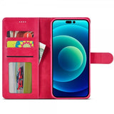 Lc.Imeeke iPhone 14 Plus Etui med Kortlomme stativfunksjon Magenta