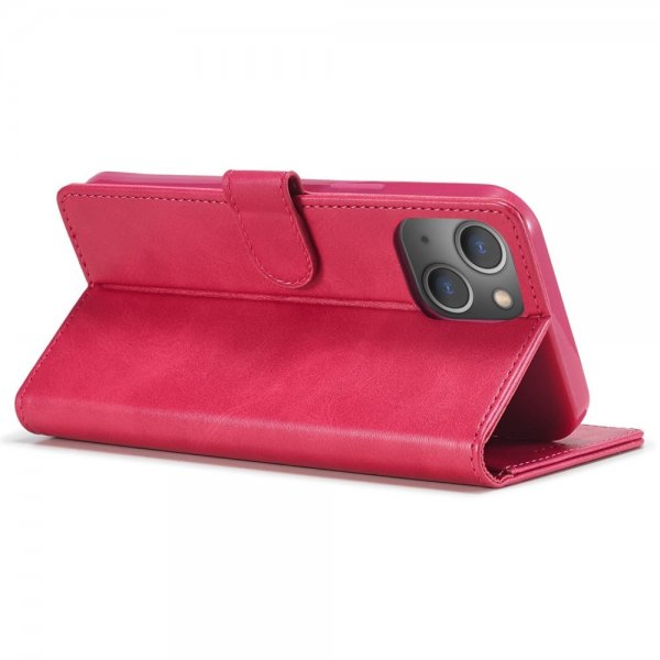 Lc.Imeeke iPhone 14 Plus Etui med Kortlomme stativfunksjon Magenta