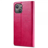 Lc.Imeeke iPhone 14 Plus Etui med Kortlomme stativfunksjon Magenta