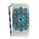 iPhone 14 Plus Etui Motiv Blå Mandala