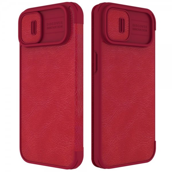 Nillkin iPhone 14 Plus Etui Qin Pro Series Rød