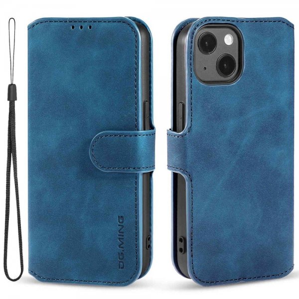 Dg.Ming iPhone 14 Plus Etui Retro Blå