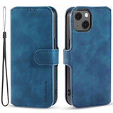 Dg.Ming iPhone 14 Plus Etui Retro Blå