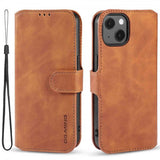 Dg.Ming iPhone 14 Plus Etui Retro Brun