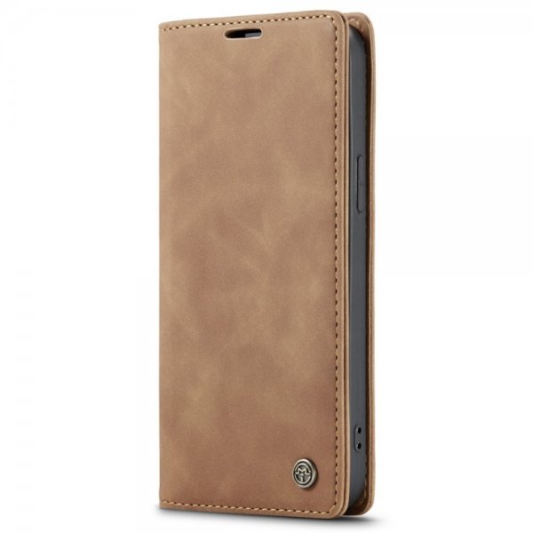CaseMe iPhone 14 Plus Etui Retro Flip Brun