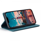 CaseMe iPhone 14 Plus Etui Retro Flip Petrol