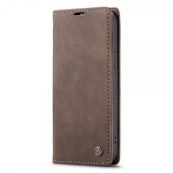 CaseMe iPhone 14 Plus Etui Retro Flip Kaffe