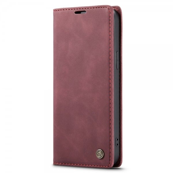 CaseMe iPhone 14 Plus Etui Retro Flip Rød