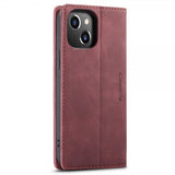 CaseMe iPhone 14 Plus Etui Retro Flip Rød