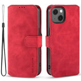 Dg.Ming iPhone 14 Plus Etui Retro Rød