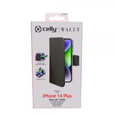 Celly iPhone 14 Plus Etui Wally Wallet Case Svart