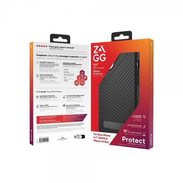 Zagg iPhone 14 Plus/iPhone 15 Plus Deksel Denali Snap Kickstand Svart